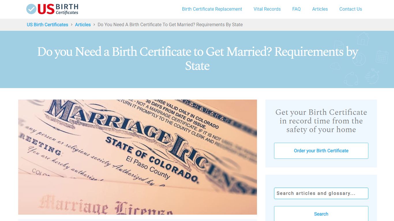 Do you Need a Birth Certificate to Get a Marriage License?